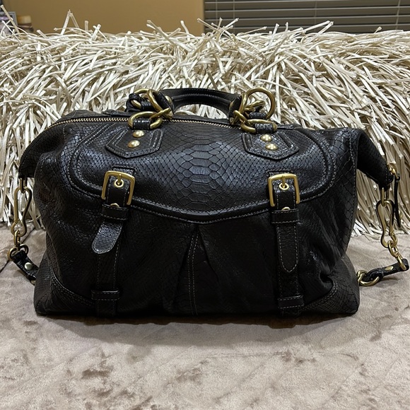 Coach python embossed black handbag❤️❤️❤️ - Picture 5 of 15